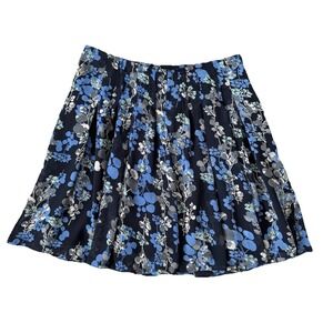 Gap Blue Floral Chiffon Mini Skirt Womens 0 Spring Cottagecore Feminine Ethereal